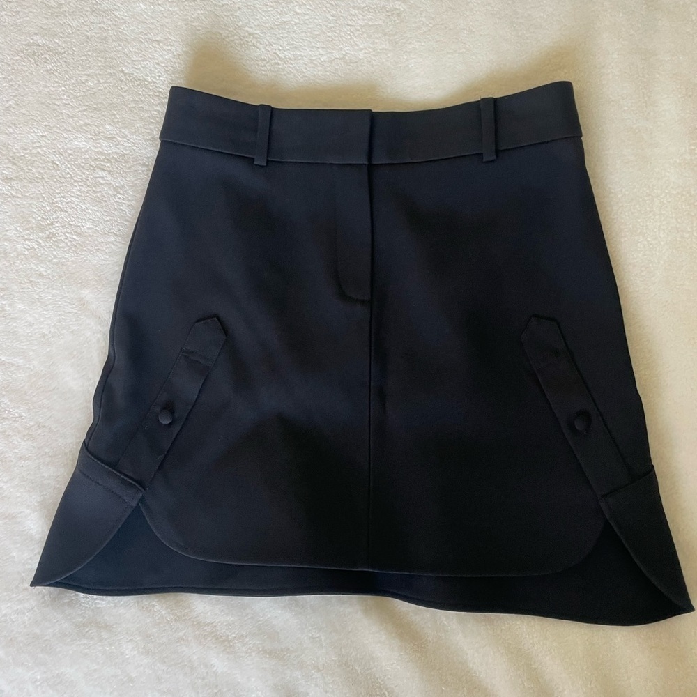 Alexander Wang Black Structured Mini Skirt